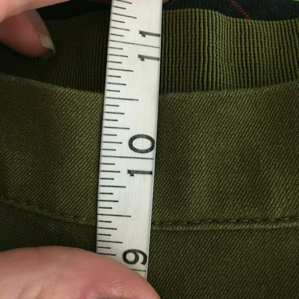 Isaac Mizrahi Pants Womens‎ Sz 14P Olive Green Stretch Casual Crop Leggings